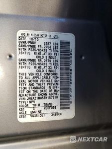Zdjęcie 13 z 13 samochodu: 2011 NISSAN MURANO S VIN:JN8AZ1MW5BW157610 - miniatura