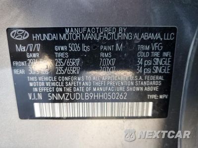 Zdjęcie 14 z 14 samochodu: 2017 HYUNDAI SANTA FE SPORT VIN:5NMZUDLB9HH050262 - miniatura