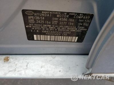 Zdjęcie 12 z 12 samochodu: 2014 HYUNDAI SONATA HYBRID VIN:KMHEC4A45EA116393 - miniatura