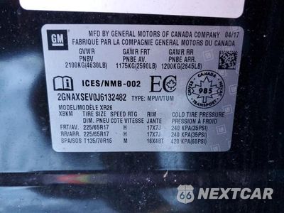 Zdjęcie 13 z 13 samochodu: 2018 CHEVROLET EQUINOX LT VIN:2GNAXSEV0J6132482 - miniatura