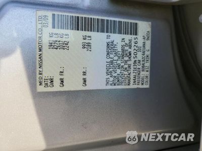Zdjęcie 12 z 12 samochodu: 2009 NISSAN ALTIMA 2.5 VIN:1N4AL21E39N502265 - miniatura