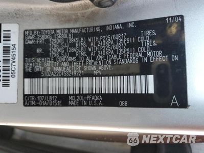 Zdjęcie 13 z 13 samochodu: 2005 TOYOTA SIENNA XLE VIN:5TDZA22C45S249221 - miniatura