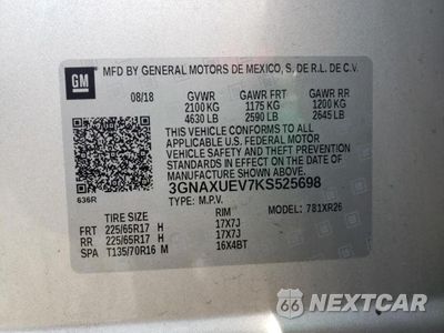 Zdjęcie 13 z 13 samochodu: 2019 CHEVROLET EQUINOX LT VIN:3GNAXUEV7KS525698 - miniatura