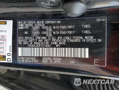 Zdjęcie 13 z 13 samochodu: 2015 TOYOTA 4RUNNER SR5 VIN:JTEBU5JR3F5214060 - miniatura