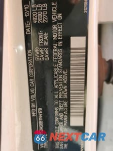 Zdjęcie 12 z 12 samochodu: 2011 VOLVO S80 3.2 VIN:YV1952AS8B1144178 - miniatura