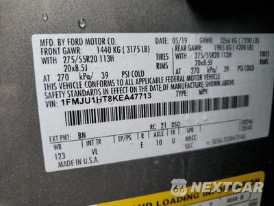Zdjęcie 13 z 13 samochodu: 2019 FORD EXPEDITION XLT VIN:1FMJU1HT8KEA47713 - miniatura