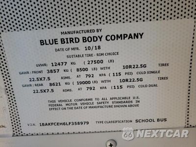Zdjęcie 10 z 10 samochodu: 2020 BLUE BIRD SCHOOL BUS / TRANSIT BUS VIN:1BAKFCEH6LF358979 - miniatura
