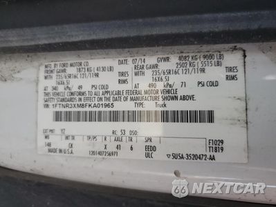 Zdjęcie 14 z 14 samochodu: 2015 FORD TRANSIT T-250 VIN:1FTNR3XM8FKA01965 - miniatura