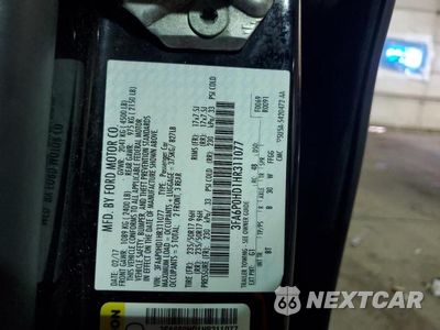 Zdjęcie 12 z 12 samochodu: 2017 FORD FUSION SE VIN:3FA6P0HD1HR311077 - miniatura
