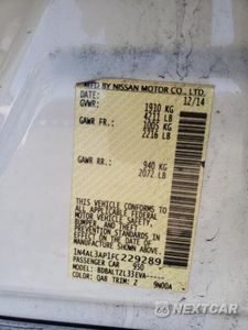 Zdjęcie 12 z 12 samochodu: 2015 NISSAN ALTIMA 2.5 VIN:1N4AL3AP1FC229289 - miniatura