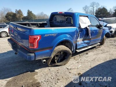 Trzecie zdjęcie samochodu z tyłu: 2017 FORD F150 SUPERCREW VIN:1FTEW1EG3HFA96456 - miniatura