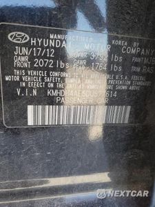 Zdjęcie 12 z 12 samochodu: 2013 HYUNDAI ELANTRA GLS VIN:KMHDH4AE5DU577614 - miniatura