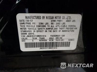 Zdjęcie 12 z 12 samochodu: 2008 INFINITI G35 VIN:JNKBV61F18M251614 - miniatura