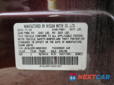 Zdjęcie 12 z 12 samochodu: 2016 INFINITI QX50 VIN:JN1BJ0RR1GM263921 - miniatura