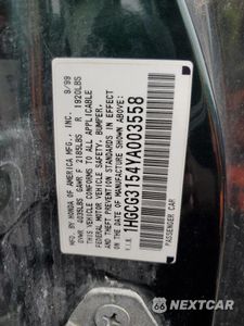 Zdjęcie 12 z 12 samochodu: 2000 HONDA ACCORD EX VIN:1HGCG3154YA003558 - miniatura