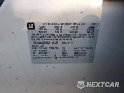 Zdjęcie 13 z 13 samochodu: 2012 GMC TERRAIN SLE VIN:2GKALSEK3C6111336 - miniatura
