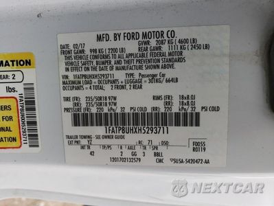 Zdjęcie 13 z 13 samochodu: 2017 FORD MUSTANG VIN:1FATP8UHXH5293711 - miniatura