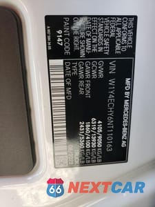 Zdjęcie 14 z 14 samochodu: 2022 MERCEDES-BENZ SPRINTER 2500 VIN:W1Y4ECHY6NT110163 - miniatura