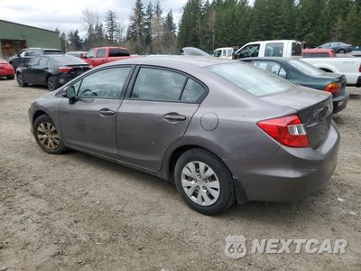 Drugie zdjęcie samochodu z przodu: 2012 HONDA CIVIC LX VIN:19XFB2F57CE384454 - miniatura
