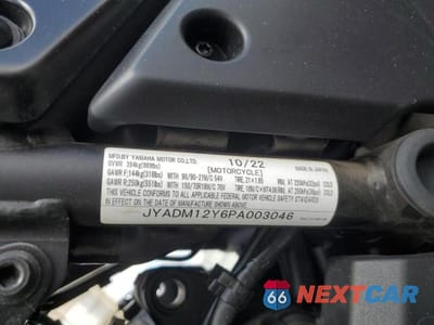 Zdjęcie 10 z 10 samochodu: 2023 YAMAHA XTZ690 VIN:JYADM12Y6PA003046 - miniatura