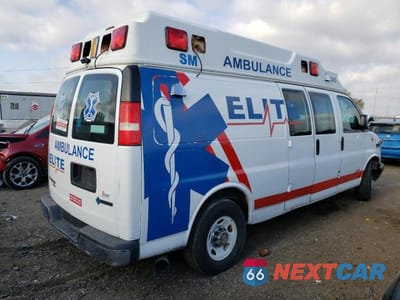Trzecie zdjęcie samochodu z tyłu: 2014 CHEVROLET EXPRESS G3500 VIN:1GBZGUCL3E1163019 - miniatura