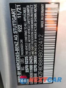 Zdjęcie 12 z 12 samochodu: 2022 MERCEDES-BENZ E 350 VIN:W1KZF8DB8NB022412 - miniatura