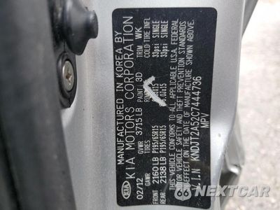Zdjęcie 12 z 12 samochodu: 2012 KIA SOUL VIN:KNDJT2A52C7444736 - miniatura