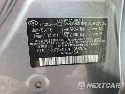 Zdjęcie 12 z 12 samochodu: 2017 HYUNDAI ELANTRA SE VIN:5NPD84LF7HH088075 - miniatura