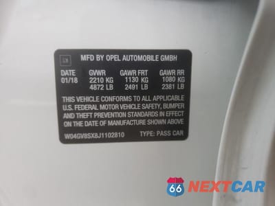 Zdjęcie 12 z 12 samochodu: 2019 BUICK REGAL TOURX ESSENCE VIN:W04GV8SX8J1102810 - miniatura