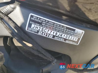 Zdjęcie 8 z 8 samochodu: 2018 HONDA CBR1000 RR VIN:JH2SC7719JK100389 - miniatura