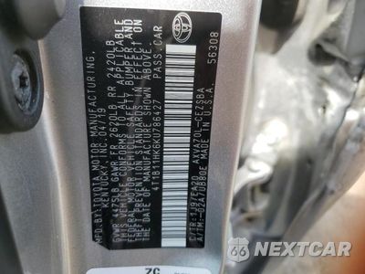 Zdjęcie 12 z 12 samochodu: 2019 TOYOTA CAMRY L VIN:4T1B11HK6KU786427 - miniatura