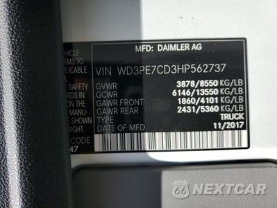 Zdjęcie 13 z 13 samochodu: 2017 MERCEDES-BENZ SPRINTER 2500 VIN:WD3PE7CD3HP562737 - miniatura