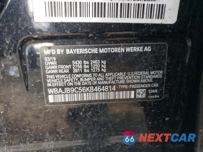 Zdjęcie 12 z 12 samochodu: 2019 BMW M550XI VIN:WBAJB9C56KB464814 - miniatura