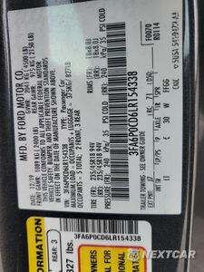 Zdjęcie 12 z 12 samochodu: 2020 FORD FUSION SEL VIN:3FA6P0CD6LR154338 - miniatura