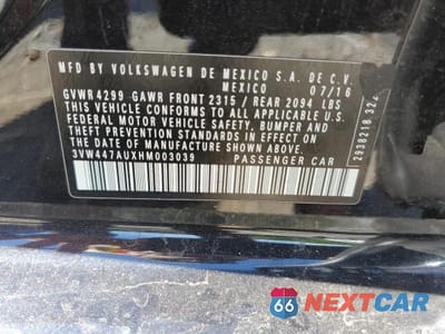 Zdjęcie 12 z 12 samochodu: 2017 VOLKSWAGEN GTI S/SE VIN:3VW447AUXHM003039 - miniatura