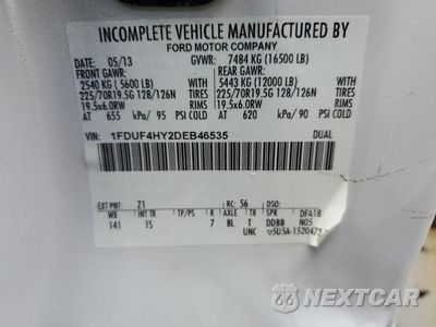 Zdjęcie 12 z 12 samochodu: 2013 FORD F450 SUPER DUTY VIN:1FDUF4HY2DEB46535 - miniatura