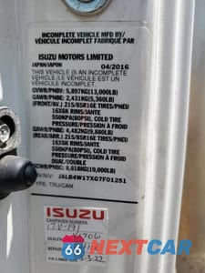 Zdjęcie 12 z 12 samochodu: 2016 ISUZU NPR VIN:JALB4W17XG7F01251 - miniatura