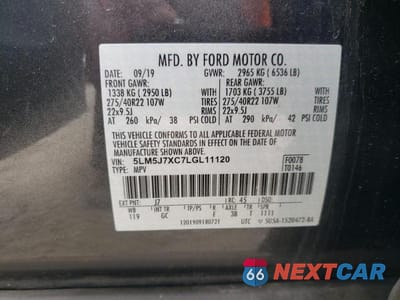 Zdjęcie 13 z 13 samochodu: 2020 LINCOLN AVIATOR RESERVE VIN:5LM5J7XC7LGL11120 - miniatura