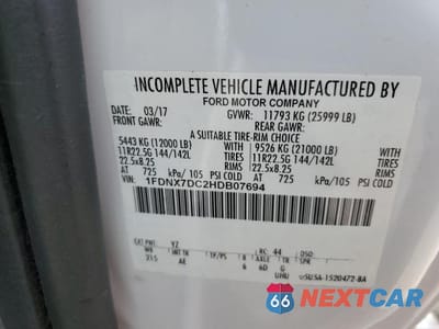 Zdjęcie 10 z 10 samochodu: 2017 FORD F750 SUPER DUTY VIN:1FDNX7DC2HDB07694 - miniatura