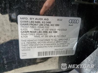 Zdjęcie 13 z 13 samochodu: 2022 AUDI Q5 PREMIUM PLUS 45 VIN:WA1EAAFYXN2127351 - miniatura