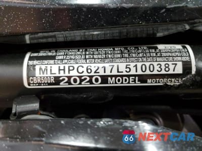 Zdjęcie 9 z 9 samochodu: 2020 HONDA CBR500 R VIN:MLHPC6217L5100387 - miniatura