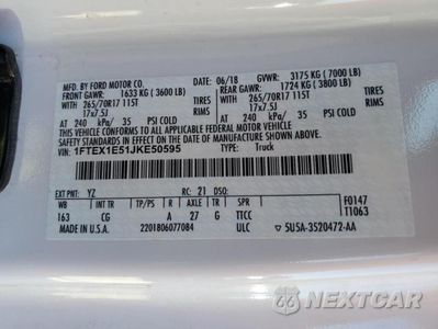 Zdjęcie 13 z 13 samochodu: 2018 FORD F150 SUPER CAB VIN:1FTEX1E51JKE50595 - miniatura