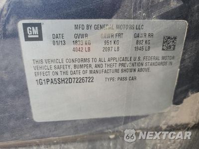 Zdjęcie 12 z 12 samochodu: 2013 CHEVROLET CRUZE LS VIN:1G1PA5SH2D7226722 - miniatura