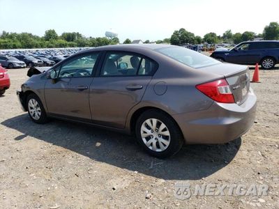 Drugie zdjęcie samochodu z przodu: 2012 HONDA CIVIC LX VIN:2HGFB2F58CH525974 - miniatura