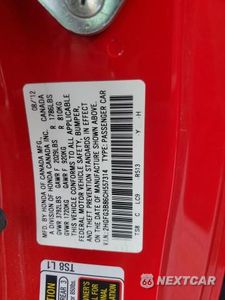 Zdjęcie 12 z 12 samochodu: 2012 HONDA CIVIC EX VIN:2HGFG3B86CH557314 - miniatura