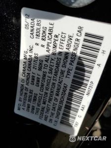 Zdjęcie 12 z 12 samochodu: 2012 HONDA CIVIC SI VIN:2HGFB6E59CH704047 - miniatura