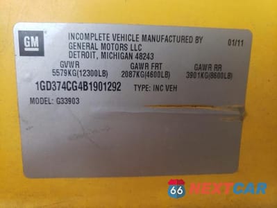 Zdjęcie 12 z 12 samochodu: 2011 GMC SAVANA CUTAWAY G3500 VIN:1GD374CG4B1901292 - miniatura