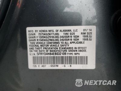 Zdjęcie 13 z 13 samochodu: 2014 ACURA MDX ADVANCE VIN:5FRYD4H84EB032109 - miniatura