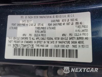 Zdjęcie 12 z 12 samochodu: 2017 MAZDA 3 SPORT VIN:3MZBN1U70HM157105 - miniatura