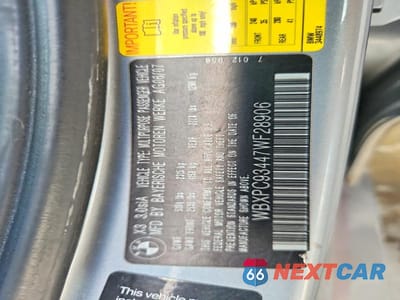 Zdjęcie 13 z 13 samochodu: 2007 BMW X3 3.0SI VIN:WBXPC93447WF28906 - miniatura